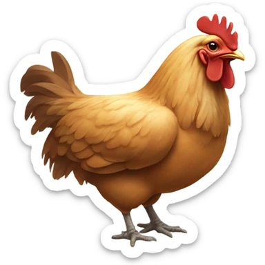 Relieved chicken sticker