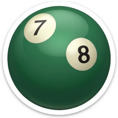 green billiard ball 7 number sticker