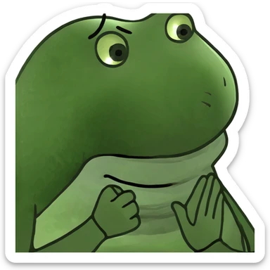 Person crossing hands grabbing their neck laughing sticker