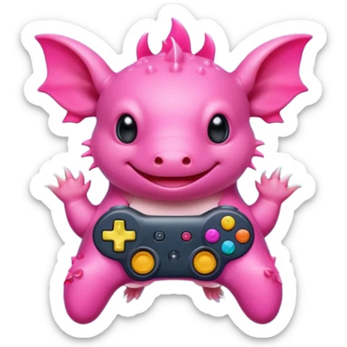 Axolotl gaming sticker