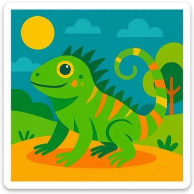 Iguana sticker