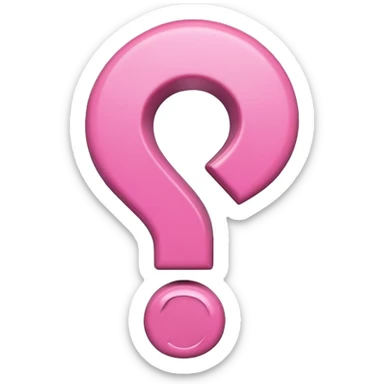 pink question  sticker