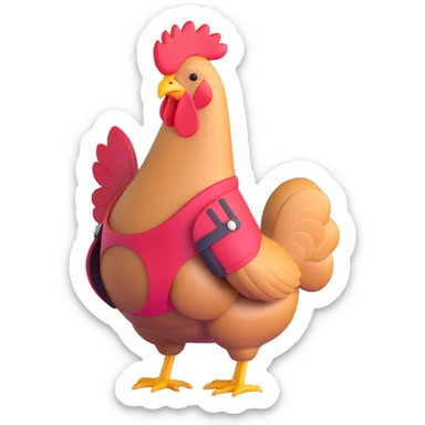 chicken jockey sticker