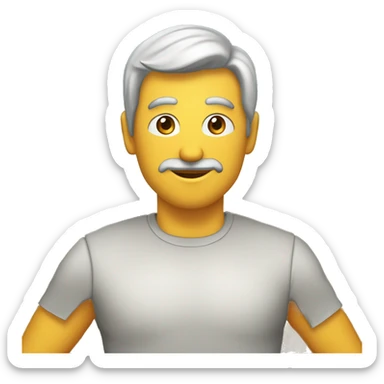 turuncu saçlı saçları orta boyutlu yanları tıraşlı saçları yukarı doğru bir adam çilleri var sakalı yok bıyığı yok  sticker