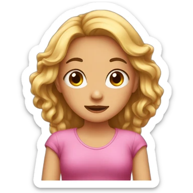 Girl on her period sticker