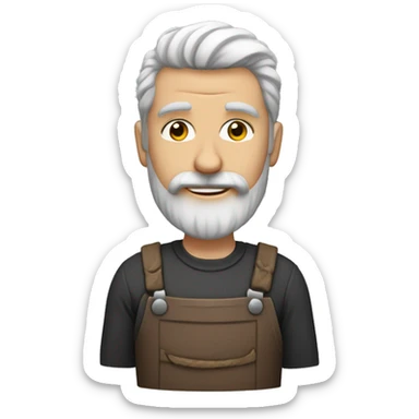 british white blacksmith with beard sticker