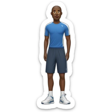 A full-length athletic man sticker