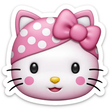 Hello Kitty de puntitos sticker
