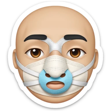 nose with a bandage on it
more closeup on the nose itself
without face sticker