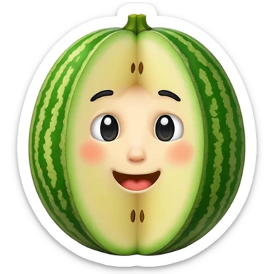 A wee shy hairy melon Irish  sticker