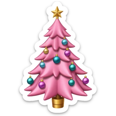 Natale rosa, estetico  sticker