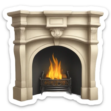 French fireplace  sticker