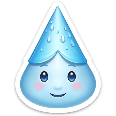 Blue Drop party crown hat—plain with no jewels or embellishments sticker