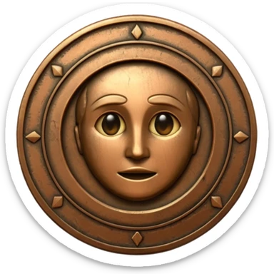 bronze coin sticker