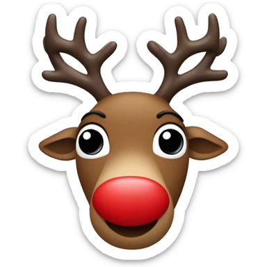 rudolf with red nose sticker