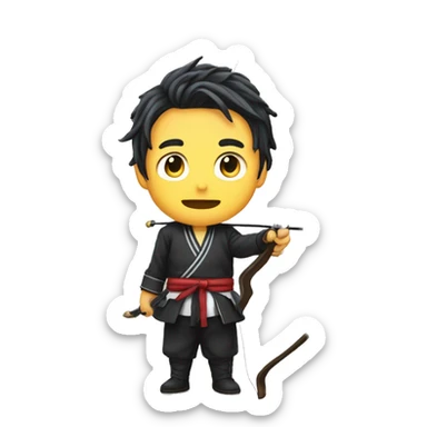 Gojo satoru with a bow sticker