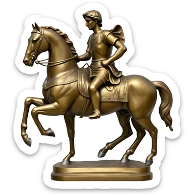 statue of a man on a horse sticker