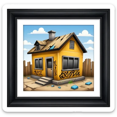 Abandoned trap house in the hood sticker