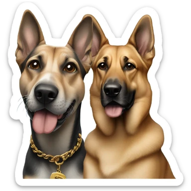 Snoop dog with a German Shepard  sticker