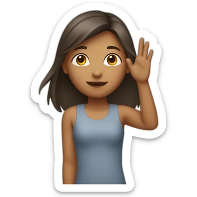 A girl with a raised hand  sticker