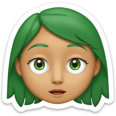 Number four with color green, cute eyes and four mouth from milke salcedo number lore sticker