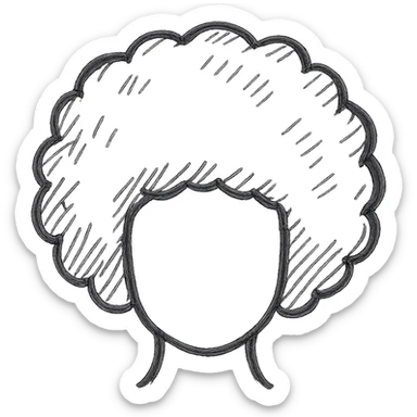 afro hairstyle sticker