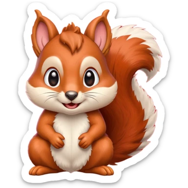 emoji Realistic sexy red Mama squirrel sticker