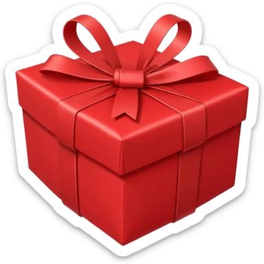 Christmas present heart sticker