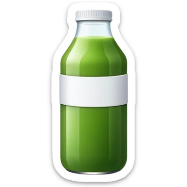 Green juice bottled sticker
