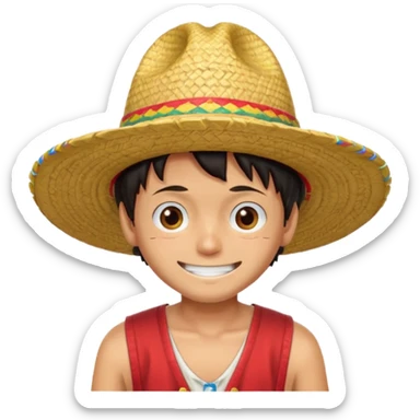 Sombrero de paja luffy sticker