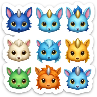 chibi cute mithical creatures sticker