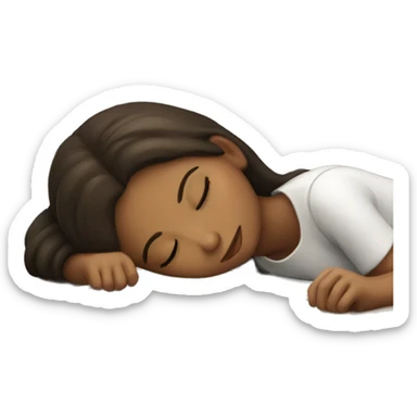 angelic brunette girl sleeping in desk  sticker