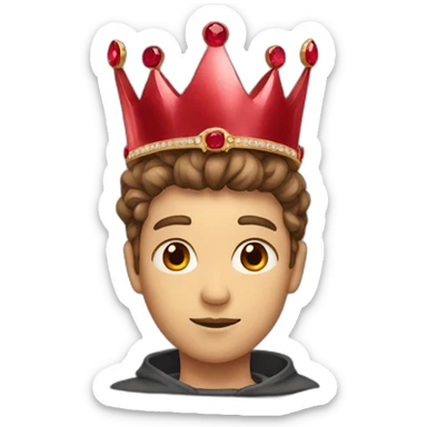 Red ruby crown sticker