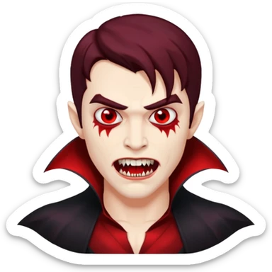 red men Vampire sticker