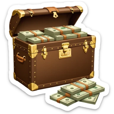 Luis Vuitton Trunk in monry sticker