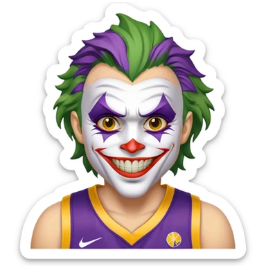 The joker wearing a Denver Nuggets uniform sticker