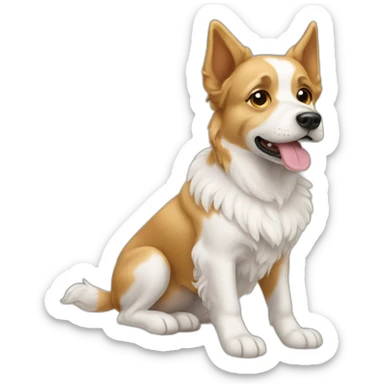 angel dog sticker