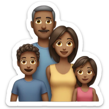two straight parents with one daughter and one son sticker