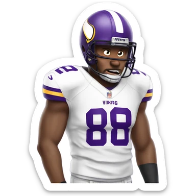 Vikings football sweating sticker