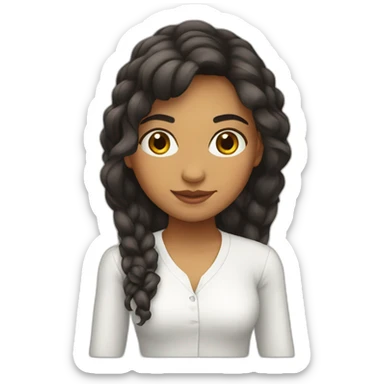 colombian girl hello sticker