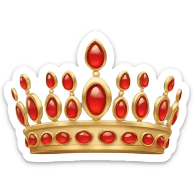 Red and gold tiara  sticker