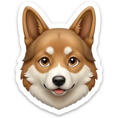 German Shepard husky mixed sticker