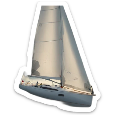 Sailing competitive boat sticker