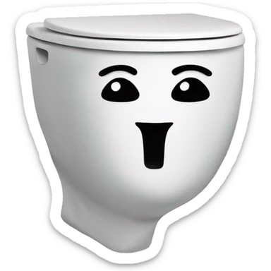 skibidi toilet with an face abov the toilet sticker