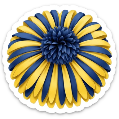 Navy and yellow cheerleading pom-pom sticker