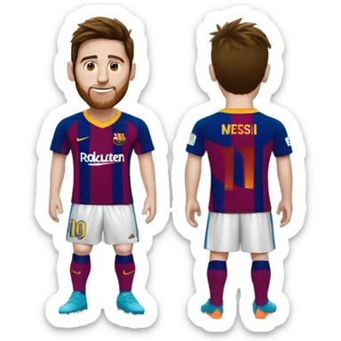 Messi qui montre son maillot sticker