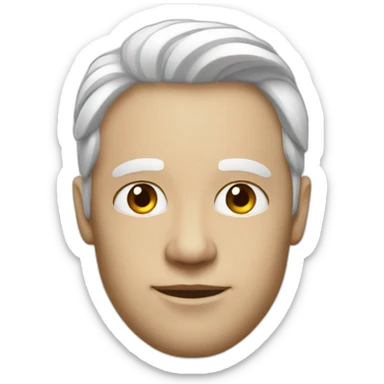 entrepreneur white face sticker