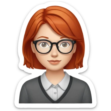 Computer science red head sticker