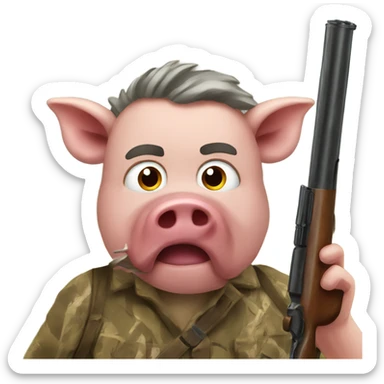 Hog hunting sticker
