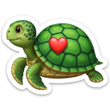See Turtle in love sticker